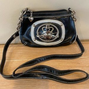 Kathy Van Zeeland Black Bedazzled Crossbody Bag